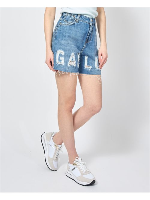 Shorts denim Gaelle Paris con logo frontale GAELLE PARIS | GAABW04709BL01